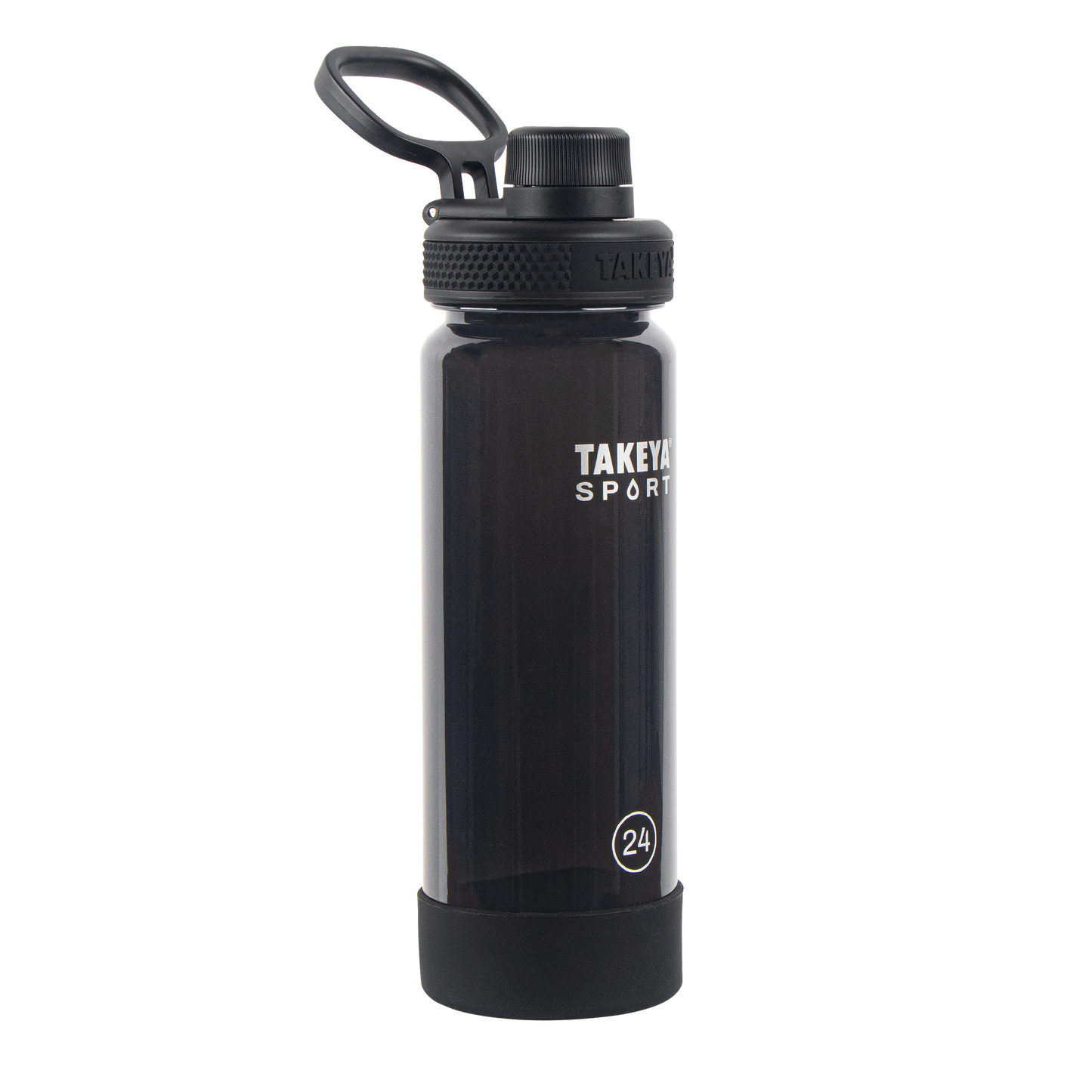 tritan-sport-water-bottle-with-spout-lid-g9 51664-TKS-Tritan-Spout-24-GrandSlamBlack-frontangle.png